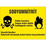 İzmir Serigrafi Sodyumnitrit 2.6 mm PVC Uyarı Levhası 17,5 x 25 cm