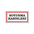 İzmir Serigrafi Soyunma Kabinleri Galvaniz Uyarı Levhası 17 X 35 Cm