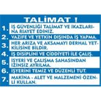 İzmir Serigrafi Talimat Galvaniz Uyarı Levhası 17,5 x 25 cm
