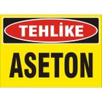 İzmir Serigrafi Tehlike Aseton 2.6 mm PVC Uyarı Levhası 17,5 x 25 cm