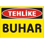 İzmir Serigrafi Tehlike Buhar 2.6 mm PVC Uyarı Levhası 17,5 x 25 cm