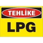 İzmir Serigrafi Tehlike LPG Galvaniz Uyarı Levhası 25 x 35 cm