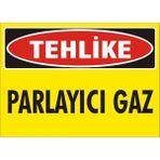 İzmir Serigrafi Tehlike Parlayıcı Madde 2.6 mm PVC Uyarı Levhası 25 x 35 cm