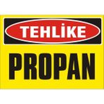 İzmir Serigrafi Tehlike Propan Galvaniz Uyarı Levhası 25 x 35 cm