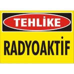 İzmir Serigrafi Tehlike Radyoaktif Galvaniz Uyarı Levhası 17,5 x 25 cm