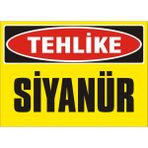 İzmir Serigrafi Tehlike Siyanür 2.6 mm PVC Uyarı Levhası 25 x 35 cm