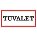 İzmir Serigrafi Tuvalet Galvaniz Uyarı Levhası 17 x 35 cm