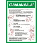 İzmir Serigrafi Yaralanmalar 2.6 mm PVC Uyarı Levhası 25 x 35 cm