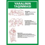 İzmir Serigrafi Yaralının Taşınması Galvaniz Uyarı Levhası 17,5 x 25 cm