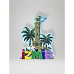 İzmir Temalı Polyester Kabartmalı Magnet – Buzdolabı Süsü – 6x8 cm Dekoratif Hediyelik (kod:1055)