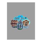 İZMİR Temalı Polyester Magnet. 9,5 cm x 7,5cm