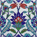İznik Çini Karo CÇ-19 (20*20 Cm.) 5'li 1 Paket - Can Seramik
