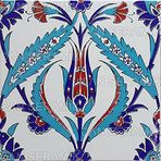 İznik Çini Karo CÇ-2 (20*20 Cm.) 5'li 1 Paket - Can Seramik