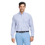 IZOD Erkekler Performans Konfor Uzun Kollu Ekose Düğme Aşağı, Peri masalı, S