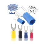 İzoleli Çatal Kablo Pabucu 1.5X2.5mm M4 Mavi (100 Adet)
