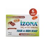 İzona Sabun Kükürtlü Ve Katranlı 85 Gr 6lı Çam Katranı - Kükürt