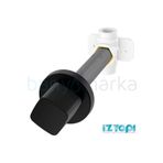 İZYAPI İz Ankastre Stop Valf (1/2"), Kare Rozet, Mat Siyah - BT7030-MS