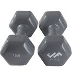 J-Fit 3,6 kg Gümüş Vinil Kısa Dambıl Set
