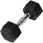 J-Fit 6,8 kg Siyah Tek Kauçuk Altıgen Dambıl