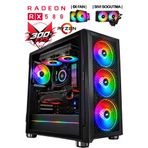 J-TECH noX Ryzen 5 5500 | 32GB RAM | 512GB SSD | RX580 8GB | SIVI Soğutma 6X Fan | Oyuncu Gaming Bil