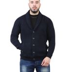 J5Fashion Erkek Örgü Hırka Kazak Hafif Klasik Yumuşak Yün V Yaka Düğmeli Hırka, Uzun Kollu Triko Kazak Kazaklar, Erkekler için Erkek Hediyesi, mürekkep, S