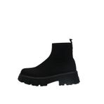 J5Fashion Siyah Cleated Pull On Örgü Tıknaz Taban Çorap Ayak Bileği Bot - Melissa, siyah, 8 UK