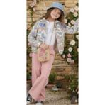 Jabber Kız Çocuk Çiçek Nakışlı Ceket, Tişört ve Pantolon 3'lü Takım - Pembe - 3 - 4 Yaş