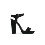 Jabotter Daff Siyah Süet 13 cm Platform Topuklu Ayakkabı