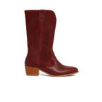 Jabotter Gillian Deri 4 Cm Kovboy Bot,Bordo 40