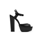 Jabotter Nifty 14 cm Siyah Deri Platform Topuklu Ayakkabı