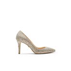 Jabotter Stavroz Süet 8 Cm Stiletto,Pudra Taşlı 37