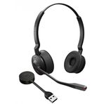 Jabra Engage 55 SE Stereo Kulaklık UC, Link 400a DECT Adaptörü USB-A, 1,2 m USB-C-USB-A Kablosu, Taşıma Çantası, Garanti ve Uyarılar (Güvenlik Veri Sayfaları)