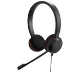 Jabra Evolve 20 Stereo Kulaklık - Pasif Gürültü Önleyici VoIP Softphone için Microsoft Sertifikalı Kulaklık - USB-C/A - Siyah