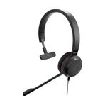 Jabra Evolve 30 UC Mono Headset – Unified Communications kulaklık, VoIP Softphones için, pasif gürültü önleyici – 3,5 mm jak – siyah