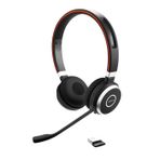 Jabra Evolve 65 SE kablosuz stereo kulaklık Bluetooth mikrofonlu kulaklık, gürültü azaltma, uzun ömürlü pilli birleşik iletişim, zoom için, Unify, çok siyah, 6599-839-409