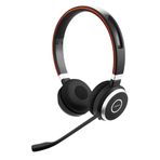 Jabra Evolve 65 SE Link380a UC Stereo, KOBİ, Gürültü Önleyici Mikrofon, Uzun Ömürlü Pil ve Çift Bağlantılı Bluetooth Kulaklık - diğer tüm platformlarla çalışır - Siyah