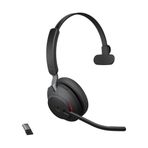 Jabra Evolve2 65 UC Mono Siyah Headset Saç Bandı Bluetooth Kulaklık