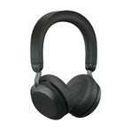 Jabra Evolve2 75 Kablosuz PC Kulaklığı, 8 Mikrofon Teknolojili - Ayarlanabilir Gelişmiş Aktif Gürültü Önleme Özellikli Çift Köpük Stereo Kulaklıklar, USB-A Bluetooth Adaptörü ve UC Uyumluluğu, Siyah