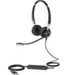 Jabra Q711383 Biz 2400 II Duo USB Çağrı Merkezi Kablo Kulaklığı UC/Yumuşak Telefonlar/USB Masa Telefonları, Denetleyici Programlanabilir Tuşlar, Gürültü Önleme, Siyah