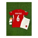 jabuka Türkiye Euro 2024 Orkun Kökçü Çocuk Forması 4'lü Set (KIRMIZI)