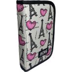 Jacbag Cover -Sert Kapaklı Lastikli Kalem Kutusu - Açık Pembe - Gri