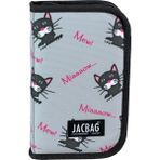 Jacbag Cover -Sert Kapaklı Lastikli Kalem Kutusu - Gri - Siyah