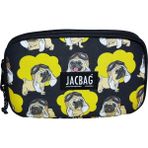 Jacbag Double Cover -Çift Kapaklı Kalem Kutusu - Antrasit - Neon Sarı