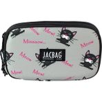 Jacbag Double Cover -Çift Kapaklı Kalem Kutusu - Gri - Siyah