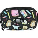 Jacbag Double Cover -Çift Kapaklı Kalem Kutusu - Pembe - Pudra