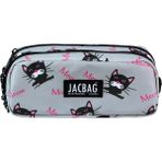 Jacbag Dual Pouch-Iki Bölmeli Kalem Kutusu - Gri - Siyah