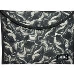 Jacbag Gri Kamuflaj Erkek A4 Çıtçıtlı Dosya Defter Tablet ve Evrak Çantası
