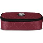 Jacbag Oval Xl Soft-Oval Tip Büyük Boy Kapitone Kalem Kutusu - 1 Adet - Bordo