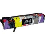 Jacbag Prızma-Sosis Tip Kalem Kutusu - Açık Gri - Açık Pembe