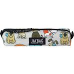 Jacbag Prizma-Sosis Tip Kalem Kutusu - Beyaz - Turuncu